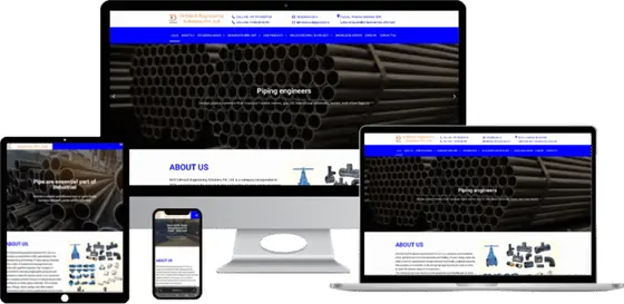 Delmech website on laptop, tablet and phone