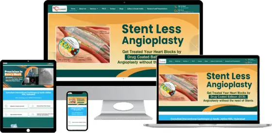 Dr Kiran Lakki Reddy website on laptop, tablet and phone