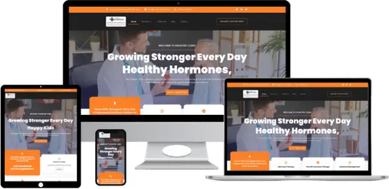 Sri Nagesh Clinic website on laptop, tablet and phone